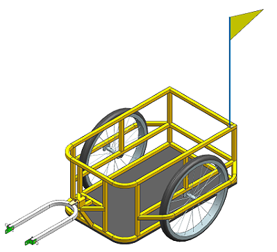 Carretinha bike BK 002 Gaiola