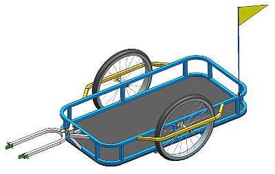 Carretinha reboque para bicicleta BK 002 Cargo