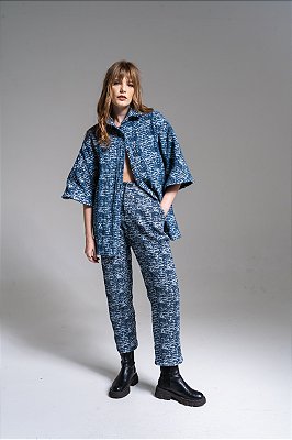 Calça Jacquard Louise Blue