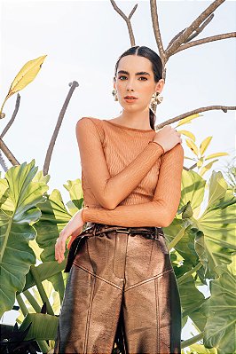 BLUSA TULE BRONZE