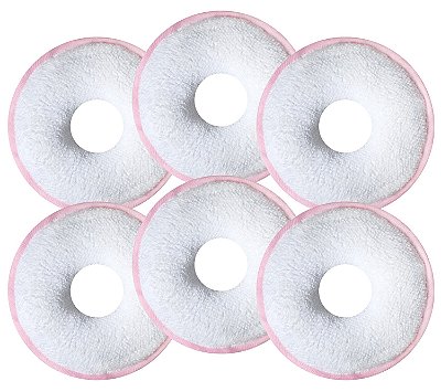 Kit 6 Rosquinhas De Amamentação Absorventes Seios Lavável - Rosa