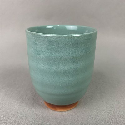 Par de Xícaras Verde Esmeralda Cerâmica Japonesa