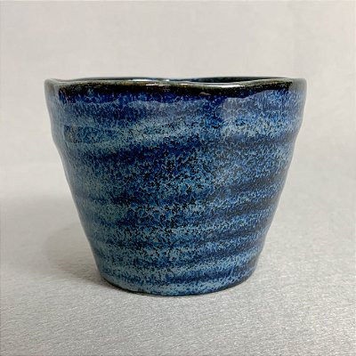 Par de Xícaras Cerâmica Japonesa Esmaltado Ocean Blue