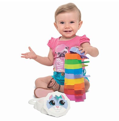 Brinquedo Torre De Empilhar Encaixar E Montar Mercotoys