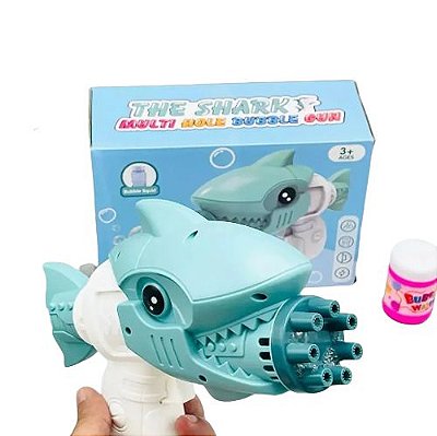Brinquedo De Bolha De Sabão Pistola Arminha Elétrica Shark