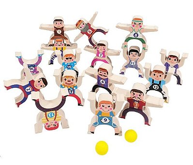 Brinquedo Jogo De Equilibrar Educativo Palhaços 16 Peças