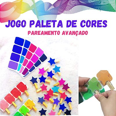 Jogo Educativo Paleta Pareamento De Cores Avançado Educativo