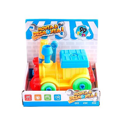 Brinquedo Educativo Trem Monta E Desmonta Com Acessórios
