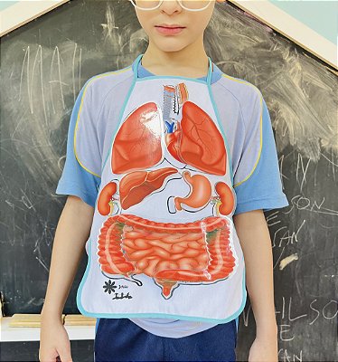 Avental Educativo Orgão Corpo Humano Escolar Lúdico Infantil