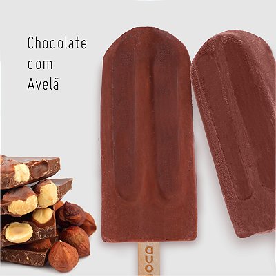 Picolé de chocolate com avelã