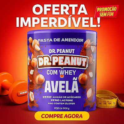 Dr. Peanut Pasta de Amendoim Com Whey Protein Pote de 600g