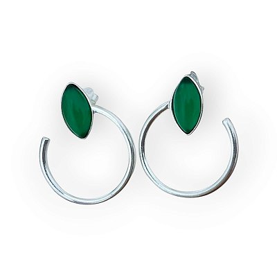 Brinco Anaara’s Prata 925 com Pedras Naturais