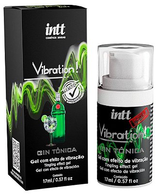 Vibration! Gel com efeito de vibração - Sabor Gin Tônica - 17ml - Intt