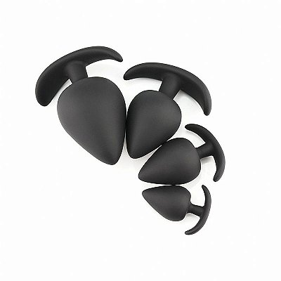 Plug Anal Aveludado com base Preto - Importado