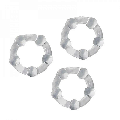 Kit Anel Peniano Silicone com 3 Un 3,7cm