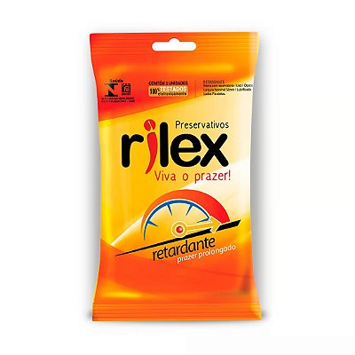 Preservativo Lubrificado Retardante 3 Unidades - Rilex