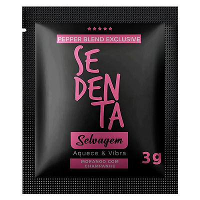 Sachê Sedenta Selvagem Gel Beijável com glitter 3g - Pepper Blend