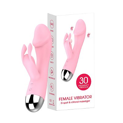 Vibrador Rabbit Ponto G Recarregável com 30 Modos de Vibração - Importado
