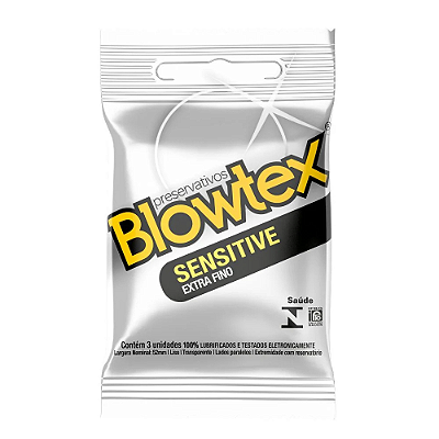 Preservativo Sensitive Extra Fino 3 Unidades - Blowtex