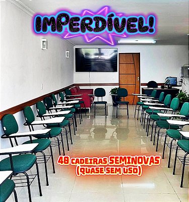 40 Cadeiras SEMINOVAS Estofadas Cor VERDE.