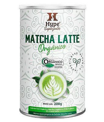 Hype Matcha Latte Orgânico - Leite de Coco, Matcha e Spirulina 200g