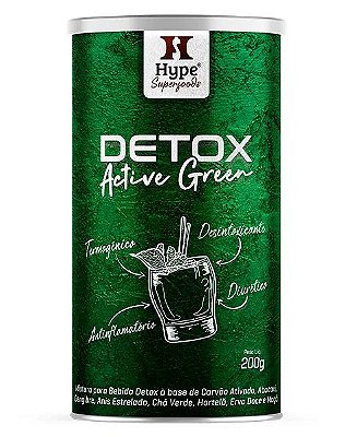 Hype Detox Active Green - Mistura Para Bebidas com Chá Verde, Hortelã e Espinafre 200g