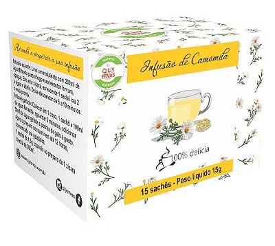 QLY Ervas Chá de Camomila Caixa 15 Sachês