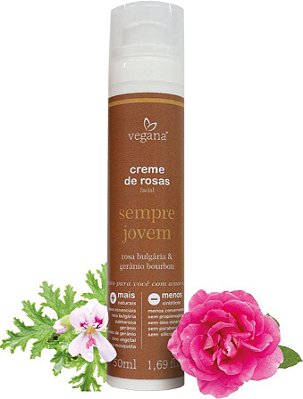 WNF Vegana Creme Facial de Rosas Sempre Jovem 50ml