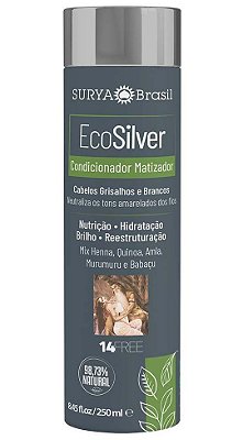 Surya Brasil EcoSilver Condicionador Matizador Cabelos Grisalhos e Brancos 250ml