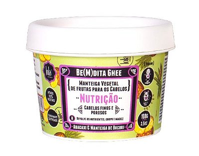 Lola Be(m)dita Ghee Manteiga Vegetal Capilar Nutrição Abacaxi e Manteiga de Bacuri 100g