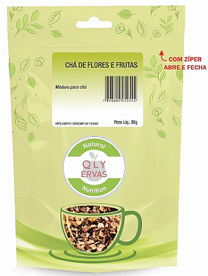 QLY Ervas Chá Misto de Maçã, Hibisco e Canela Fracionado 30g