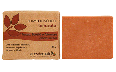 Ares de Mato Shampoo Sólido Terracota Cabelos Mistos 65g