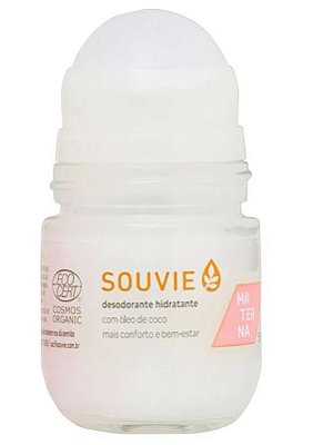 Souvie Materna Desodorante Natural Orgânico Hidratante Sem Fragrância Roll-on 50ml
