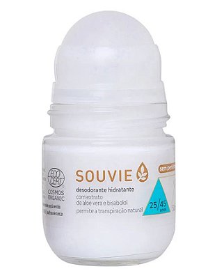 Souvie 25-45 Desodorante Natural Orgânico Hidratante Sem Perfume Roll-on 50ml