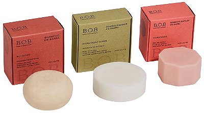 BOB Trio Brilho e Leveza - Shampoo Nutritivo + Condicionador Hidratação Suave + Máscara Hidratação