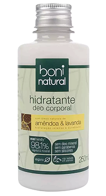 Boni Natural Hidratante Deo Corporal Amêndoa e Lavanda 250ml