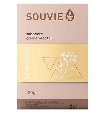 Souvie Sabonete Creme Vegetal Erva Doce Orgânico 120g