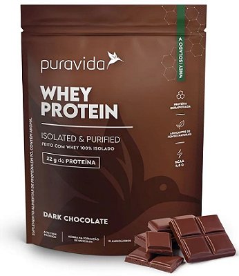 Puravida Whey Protein 100% Isolado Dark Chocolate 450g