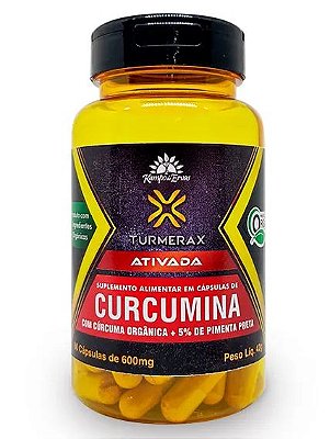 Kampo de Ervas Turmerax Booster com Cúrcuma, Curcumina e Pimenta Preta Orgânica (600mg) - 60 Cápsulas Veganas