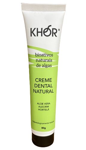 Khor Creme Dental Natural com Aloe Vera, Alecrim e Hortelã 80g