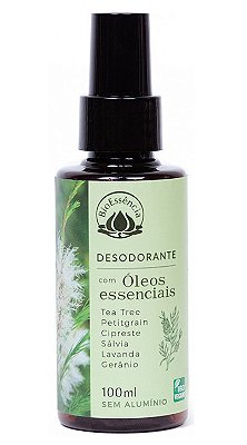 BioEssência Desodorante Tea Tree, Petitgrain e Cipreste Spray 100ml