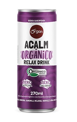Organ Bebida Orgânica Acalm Relax Drink Zero Açúcar 270ml
