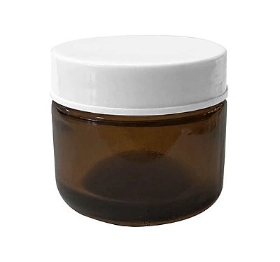 Pote de Vidro Âmbar 30g c/ Tampa 1un