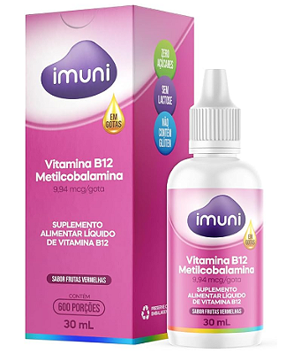 Imuni Vitamina B12 9,94mcg - Suplemento Alimentar em Gotas 30ml