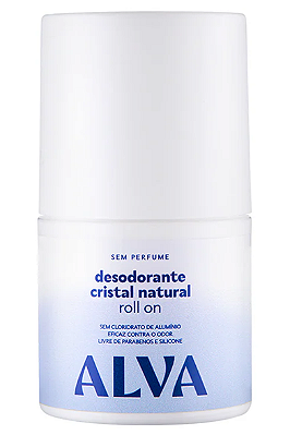 Alva Desodorante Roll-on Cristal Natural Sem Perfume 50ml