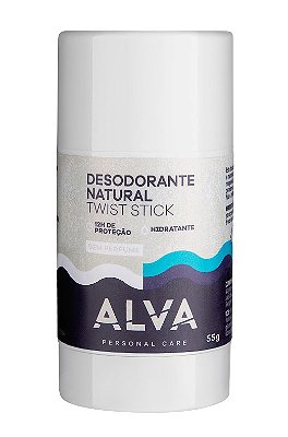 Alva Desodorante Natural Twist Stick Sem Perfume 55g