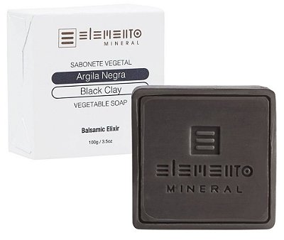 Elemento Mineral Sabonete Vegetal Argila Negra 100g
