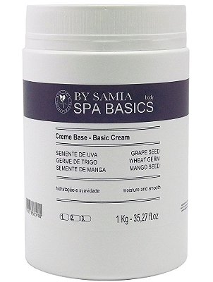 By Samia Spa Basic Creme Base Neutro com Óleos Vegetais 1kg