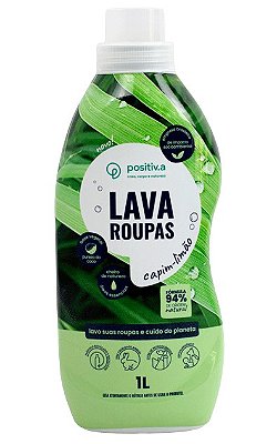 Positiv.a Lava Roupas Líquido Capim Limão 1L