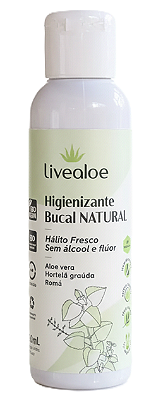 Livealoe Higienizante Bucal Natural Sem Flúor Mini 60ml